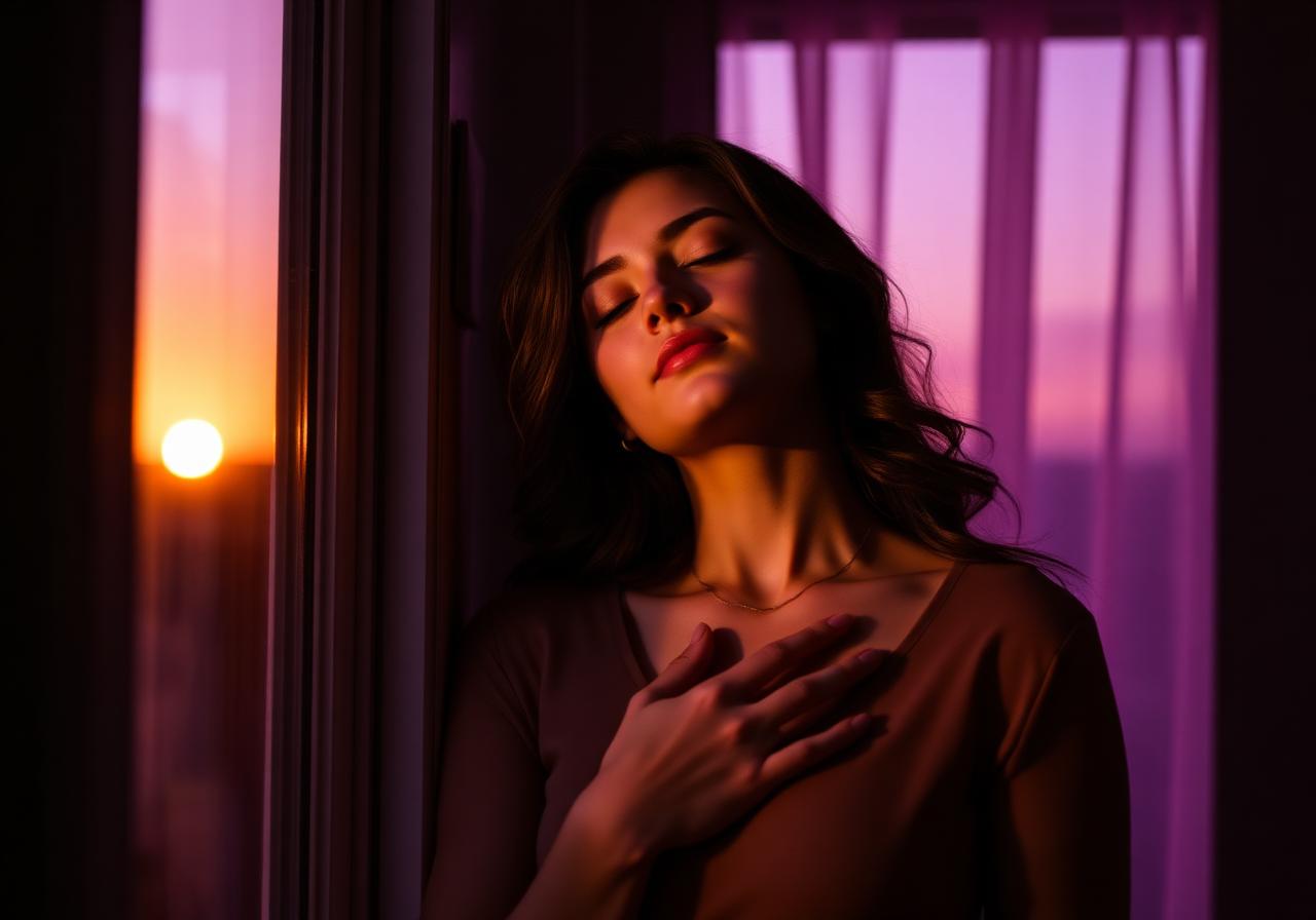 A woman finding peace and emotional freedom